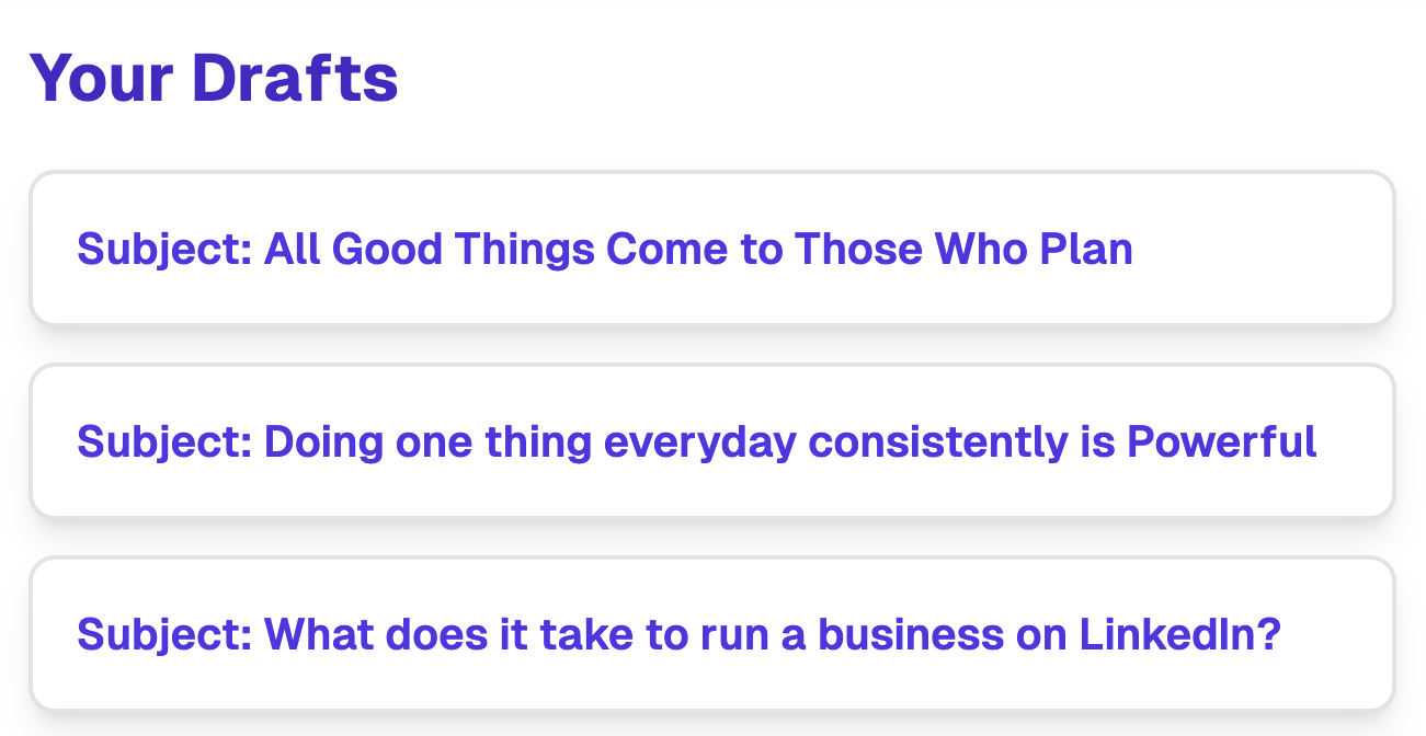 See All Your Drafts
